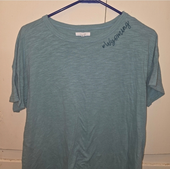 Maurices Wyoming Light Blue-Green Size Large Women's T-Shirt - Picture 2 of 3